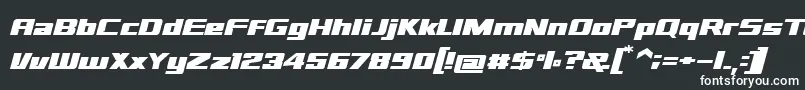 sd prostreet-fontti – valkoiset fontit mustalla taustalla