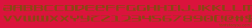 sdf Font – Brown Fonts on Red Background