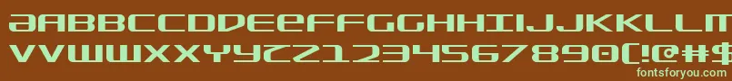 フォントsdf – 緑色の文字が茶色の背景にあります。