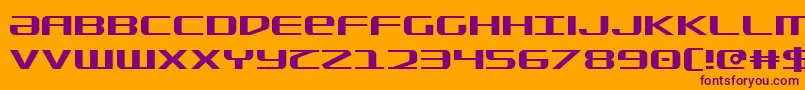 sdf-Schriftart – Violette Schriften auf orangefarbenem Hintergrund