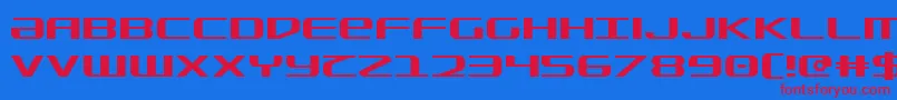 sdf-Schriftart – Rote Schriften auf blauem Hintergrund