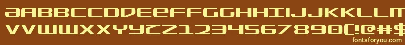 sdf-fontti – keltaiset fontit ruskealla taustalla
