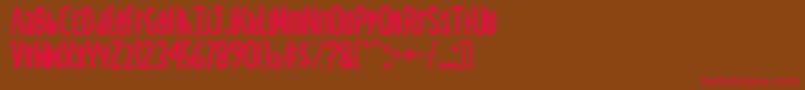 Sea Salt Font – Red Fonts on Brown Background