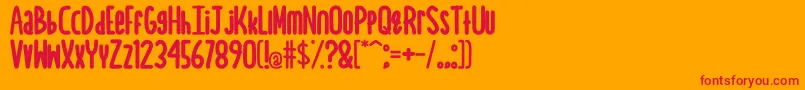 Шрифт Sea Salt – красные шрифты на оранжевом фоне