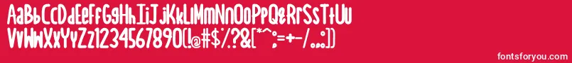 Sea Salt Font – White Fonts on Red Background