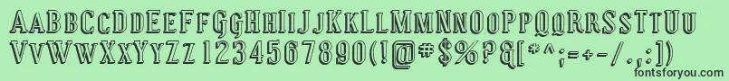 Sfcovingtonscshadow Font – Black Fonts on Green Background