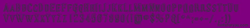 Sfcovingtonscshadow-Schriftart – Schwarze Schriften auf violettem Hintergrund