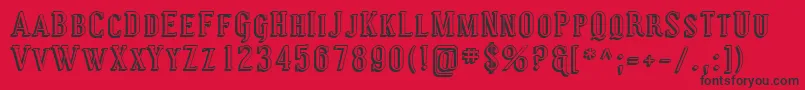 Sfcovingtonscshadow Font – Black Fonts on Red Background