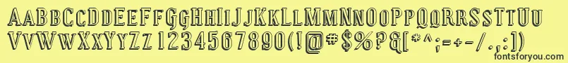 Sfcovingtonscshadow Font – Black Fonts on Yellow Background