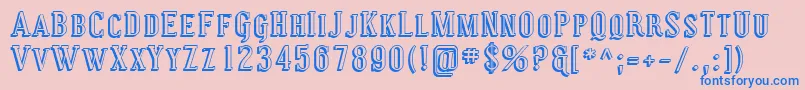 Sfcovingtonscshadow Font – Blue Fonts on Pink Background
