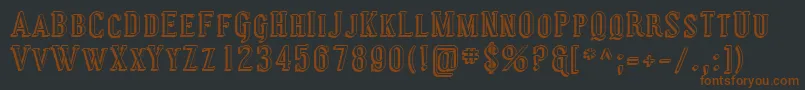 Sfcovingtonscshadow Font – Brown Fonts on Black Background