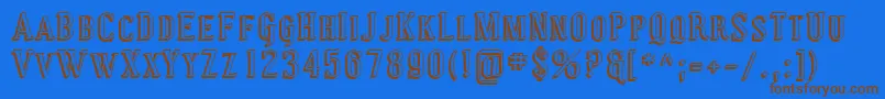 Sfcovingtonscshadow Font – Brown Fonts on Blue Background