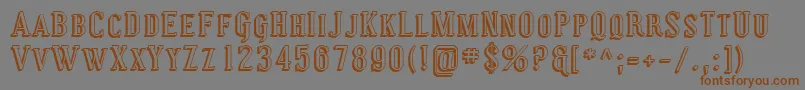 Sfcovingtonscshadow Font – Brown Fonts on Gray Background