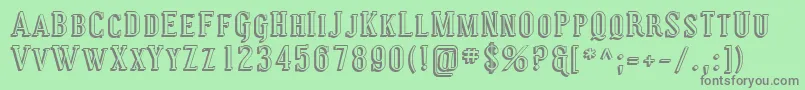 Sfcovingtonscshadow Font – Gray Fonts on Green Background
