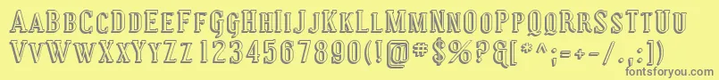 Sfcovingtonscshadow Font – Gray Fonts on Yellow Background