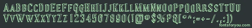 Sfcovingtonscshadow Font – Green Fonts on Black Background