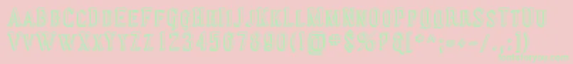 Sfcovingtonscshadow Font – Green Fonts on Pink Background