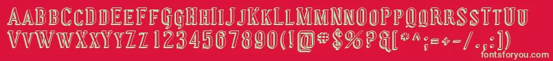 Sfcovingtonscshadow Font – Green Fonts on Red Background