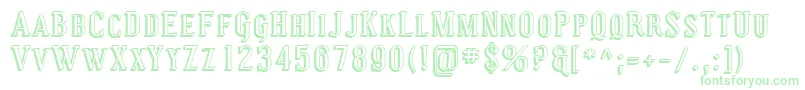 Sfcovingtonscshadow Font – Green Fonts on White Background