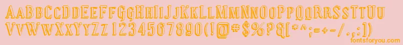 Sfcovingtonscshadow Font – Orange Fonts on Pink Background