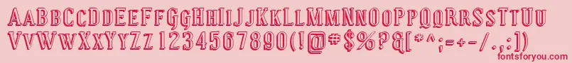 Sfcovingtonscshadow Font – Red Fonts on Pink Background