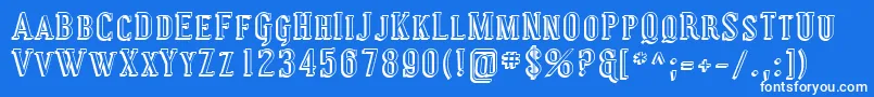 Sfcovingtonscshadow Font – White Fonts on Blue Background