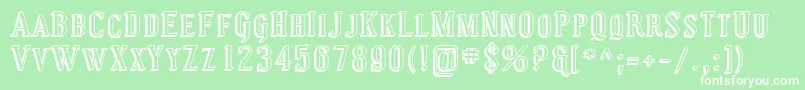 Sfcovingtonscshadow Font – White Fonts on Green Background