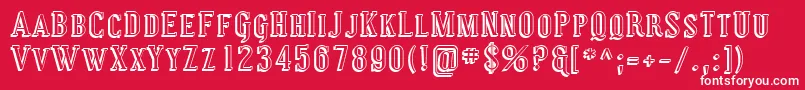 Sfcovingtonscshadow Font – White Fonts on Red Background