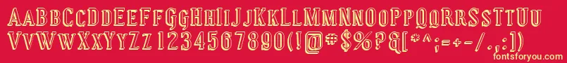 Sfcovingtonscshadow Font – Yellow Fonts on Red Background
