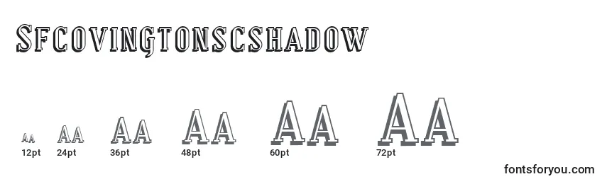 Размеры шрифта Sfcovingtonscshadow