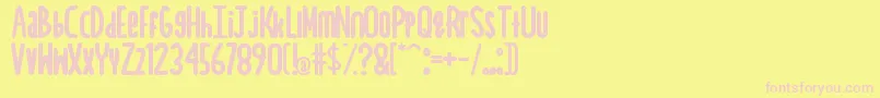 フォントSea Salt – ピンクのフォント、黄色の背景