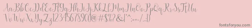 seabright-Schriftart – Graue Schriften auf rosa Hintergrund