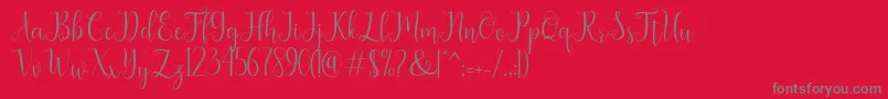 seabright Font – Gray Fonts on Red Background