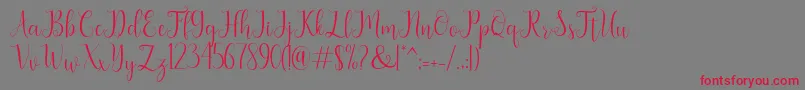 seabright Font – Red Fonts on Gray Background