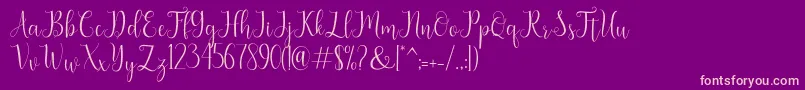 seabright Font – Pink Fonts on Purple Background