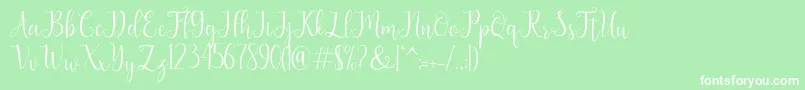 seabright Font – White Fonts on Green Background