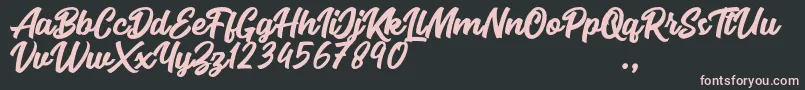 Seact Clean Font – Pink Fonts on Black Background