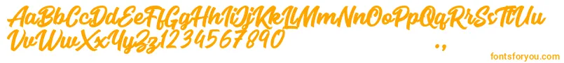 Seact Clean-Schriftart – Orangefarbene Schriften auf weißem Hintergrund