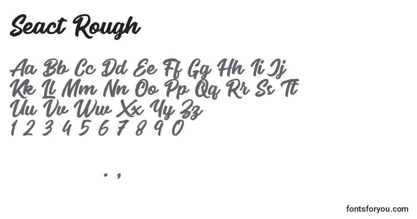 Fuente Seact Rough - alfabeto, números, caracteres especiales