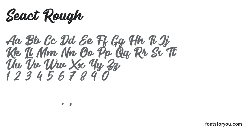 Schriftart Seact Rough (139846) – Alphabet, Zahlen, spezielle Symbole