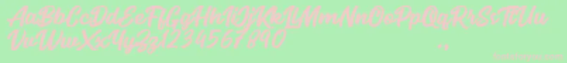 Seact Rough Font – Pink Fonts on Green Background