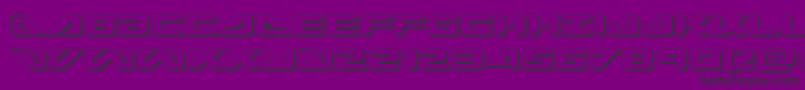 Czcionka seadog20153d – czarne czcionki na fioletowym tle