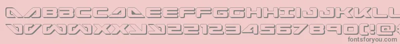 seadog20153d Font – Gray Fonts on Pink Background