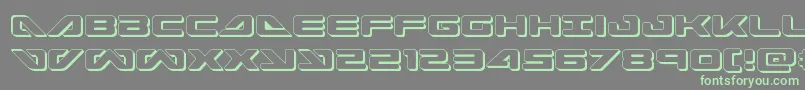 seadog20153d Font – Green Fonts on Gray Background