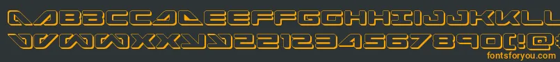 seadog20153d Font – Orange Fonts on Black Background