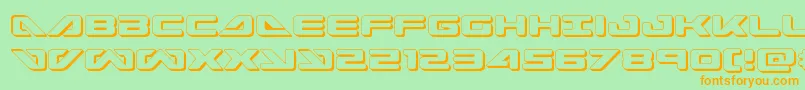 seadog20153d Font – Orange Fonts on Green Background