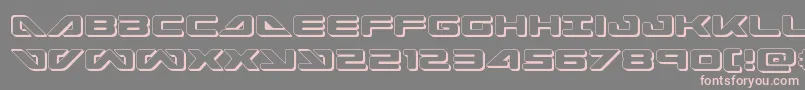 seadog20153d-Schriftart – Rosa Schriften auf grauem Hintergrund