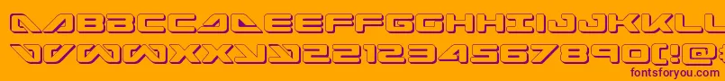 seadog20153d Font – Purple Fonts on Orange Background