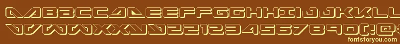 seadog20153d Font – Yellow Fonts on Brown Background