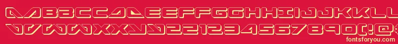 seadog20153d Font – Yellow Fonts on Red Background